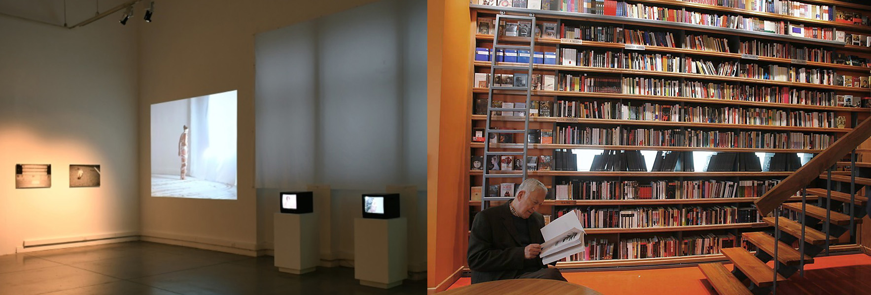 La memoria en el cuerpo, de Janet Toro (2023), et Biblioteca de la no-historia, de Voluspa Jarpa (2010). Photos reproduites avec l'aimable autorisation des artistes.